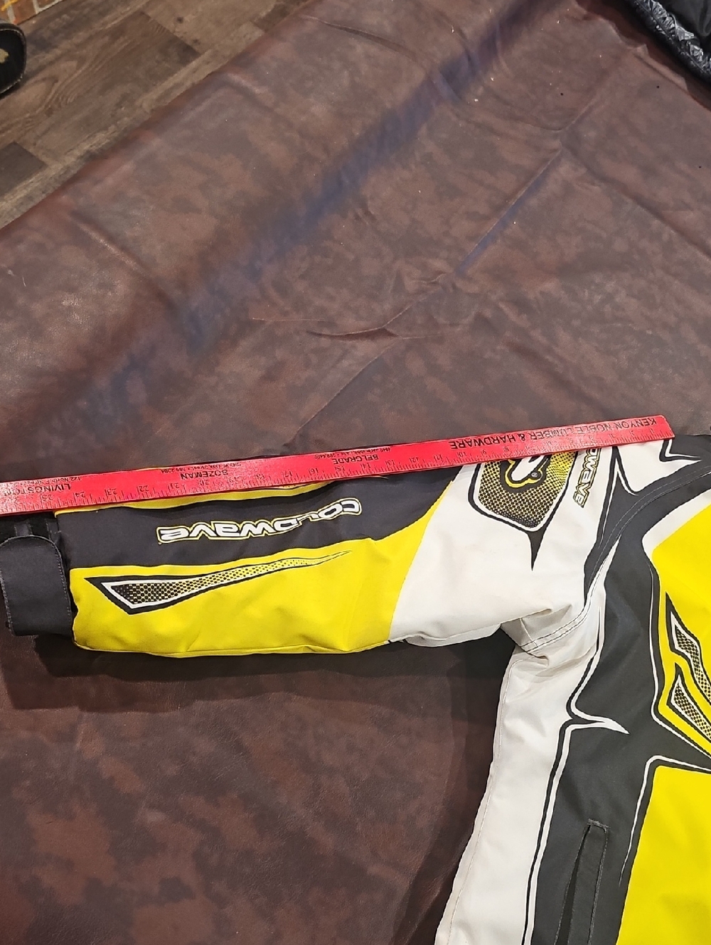 Yellow, White And Black Snowmobile Jacket - Picture 10 of 10